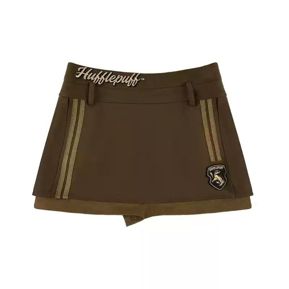 New XL Kyouko Harry Potter Official Hufflepuff Skirt Hogwarts Uniform Skort Slit - Picture 5 of 6